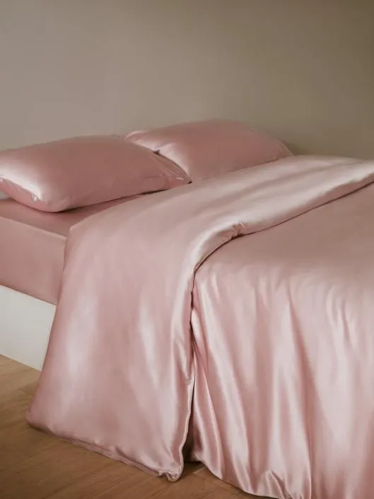 22 Momme Seamless Simple and Solid Color Silk Fitted Sheet One Piece Home Lilysilk Silk Sheets