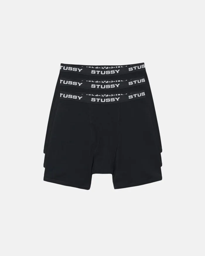 Accessories MenWomen Stussy STSSY BOXER BRIEFS 3 PACK Black