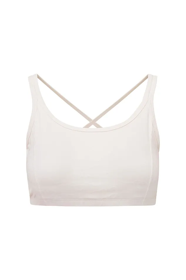Active Women LoveShackFancy Aiden Bow Print Sports Bra Cloud Dancer