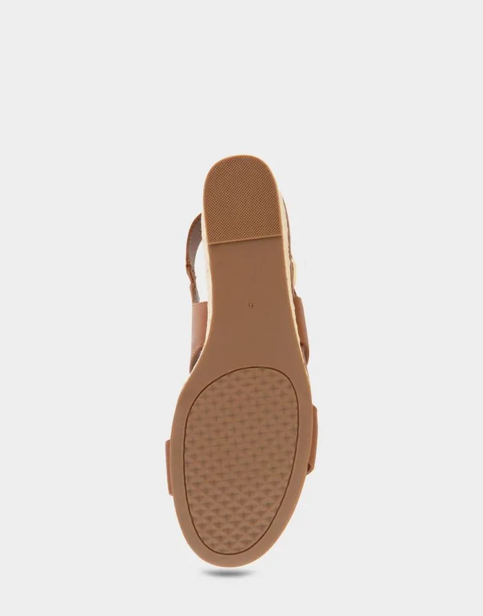 Aerosoles Comfortable Women039s Buckle Back Mid Wedge Sandal In Tan Faux Leather Tan Faux Leather Women Wide Width Sandals