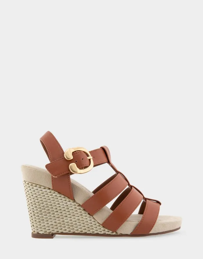 Aerosoles Comfortable Women039s Caged Footbed Wedge Sandal In Gingerbread Faux Leather Gingerbread Faux Leather Women Wedges Aerosoles Comfortable Women039s Caged Footbed Wedge Sandal In Gingerbread Faux Leather Gingerbread Faux Leather Women Wedges