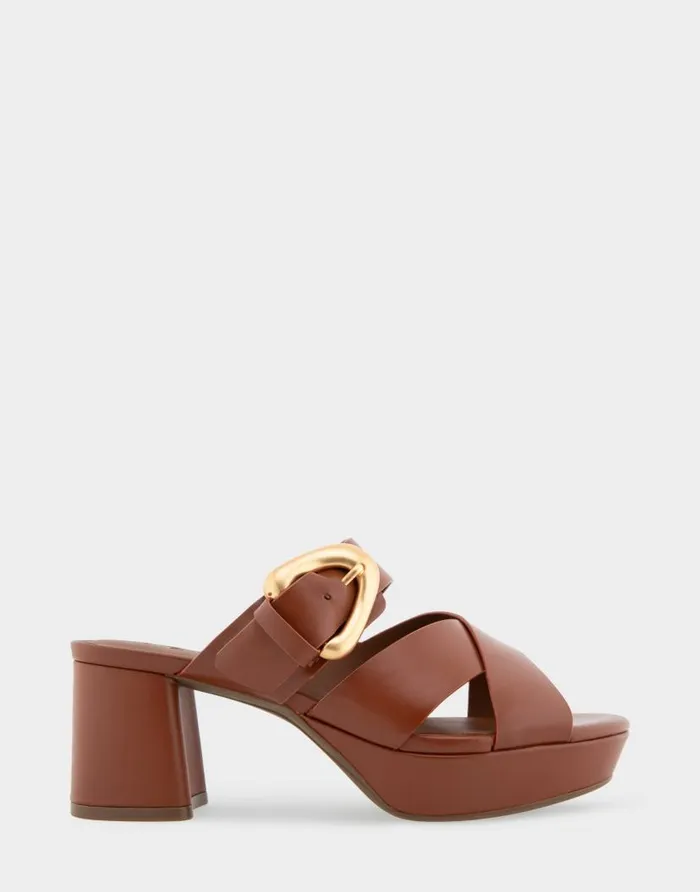 Aerosoles Comfortable Women039s Crisscross Platform Slide Sandal In Gingerbread Leather Gingerbread Leather Women Clogs and Mules Aerosoles Comfortable Women039s Crisscross Platform Slide Sandal In Gingerbread Leather Gingerbread Leather Women Clogs and Mules
