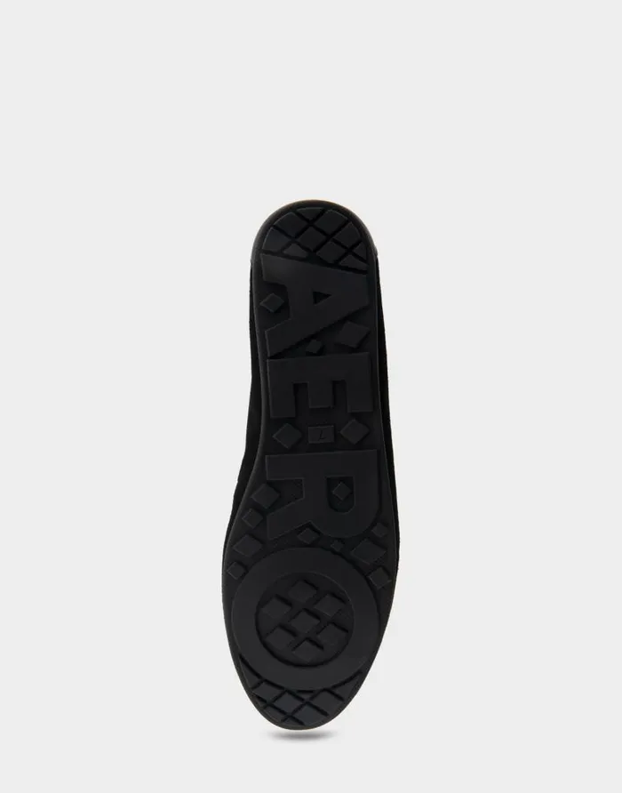 Aerosoles Comfortable Women039s Hidden Wedge Ballet Flat In Black Genuine Suede Black Genuine Suede Women Ballet