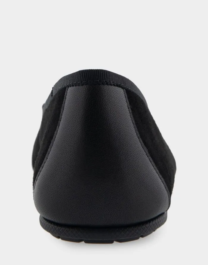 Aerosoles Comfortable Women039s Hidden Wedge Ballet Flat In Black Genuine Suede Black Genuine Suede Women Ballet