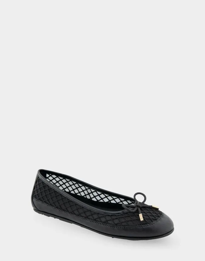 Aerosoles Comfortable Women039s Mesh Knit Ballet Flat In Black Mesh Mesh Fabric Black Mesh Women Ballet
