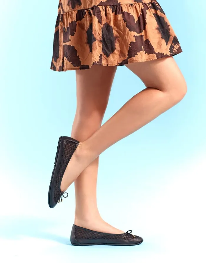 Aerosoles Comfortable Women039s Mesh Knit Ballet Flat In Black Mesh Mesh Fabric Black Mesh Women Ballet