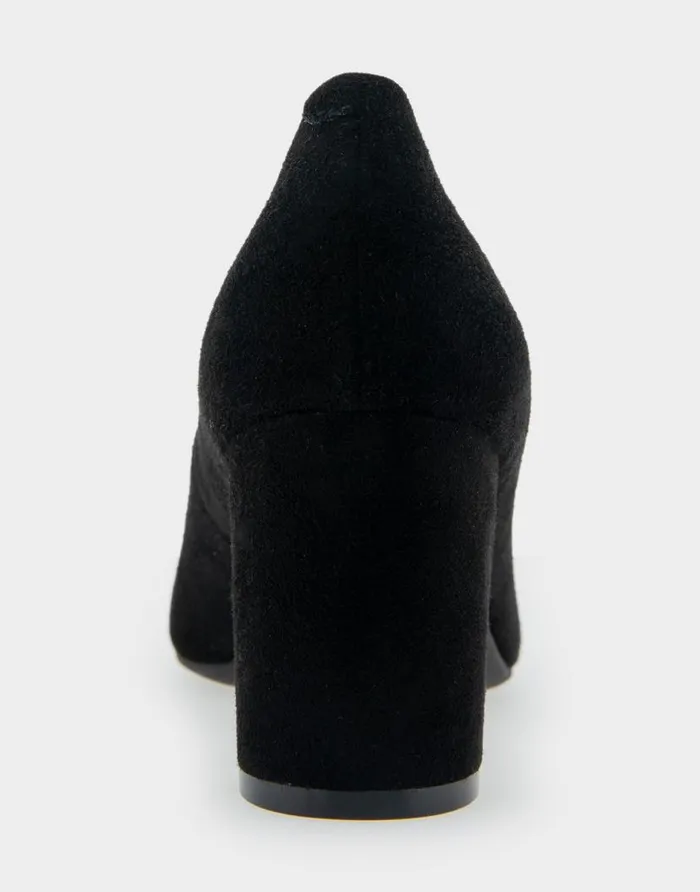 Aerosoles Comfortable Women039s Mid Heel Pump In Black Genuine Suede Black Genuine Suede Women Pumps