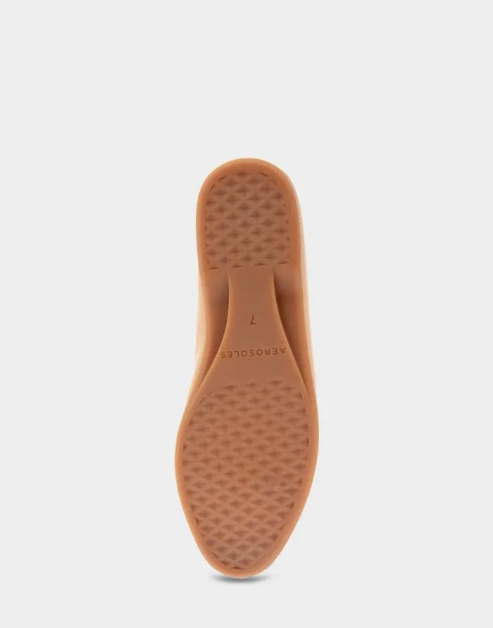 Aerosoles Comfortable Women039s Ornamented Flat In Doe Leather Doe Leather Women Clogs and Mules