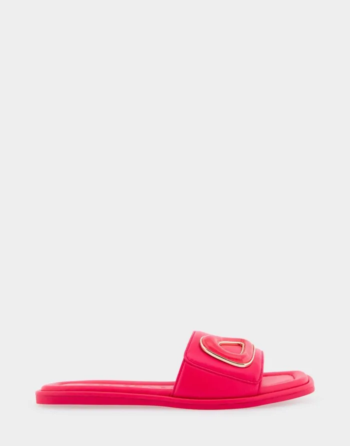 Aerosoles Comfortable Women039s Ornamented Single Band Slide Sandal In Virtual Pink Leather Virtual Pink Leather Women Slides Aerosoles Comfortable Women039s Ornamented Single Band Slide Sandal In Virtual Pink Leather Virtual Pink Leather Women Slides