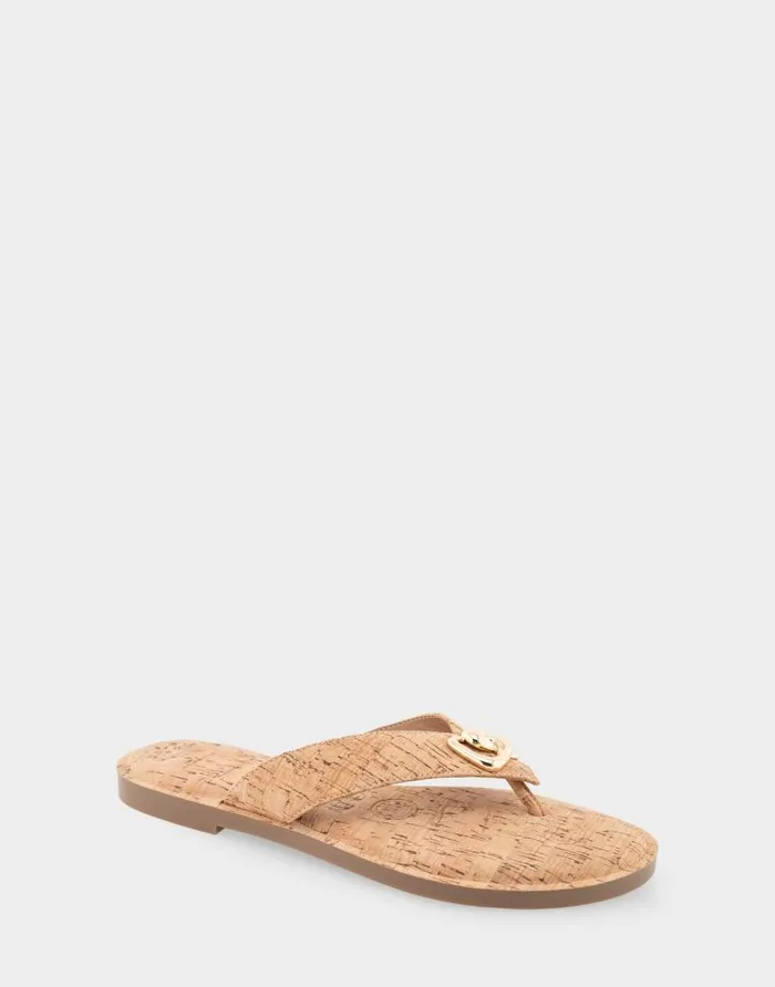 Aerosoles Comfortable Women039s Ornamented Thong Sandal In Cork Cork Cork Women Clogs and Mules