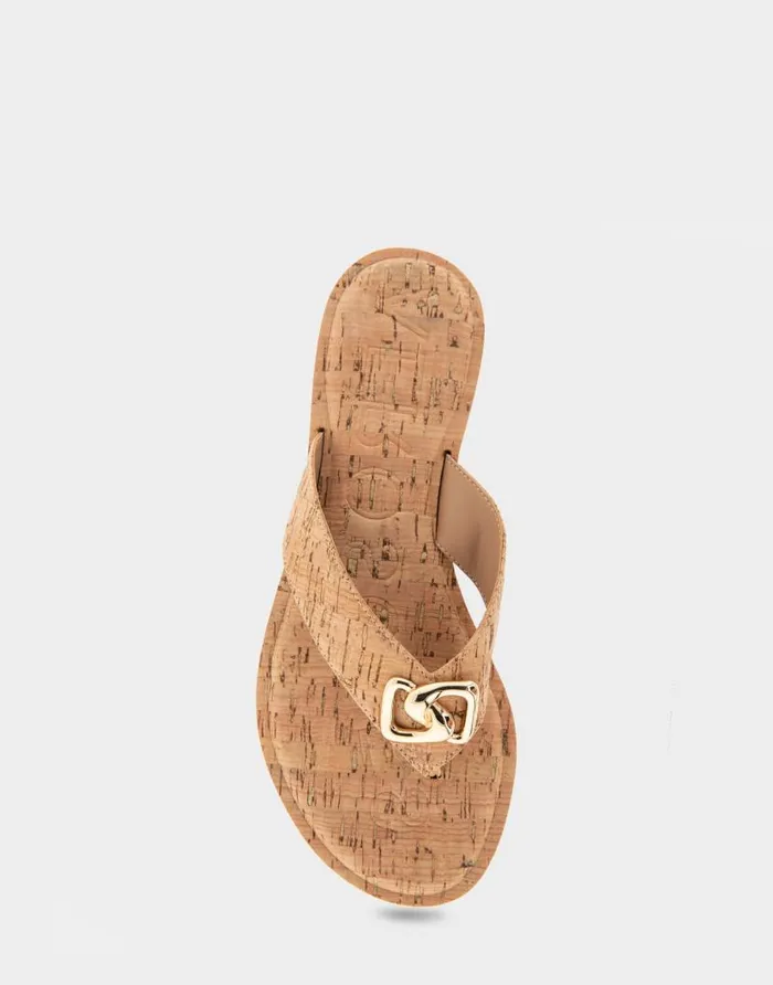 Aerosoles Comfortable Women039s Ornamented Thong Sandal In Cork Cork Cork Women Clogs and Mules