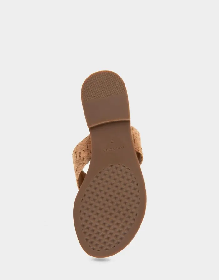 Aerosoles Comfortable Women039s Ornamented Thong Sandal In Cork Cork Cork Women Clogs and Mules
