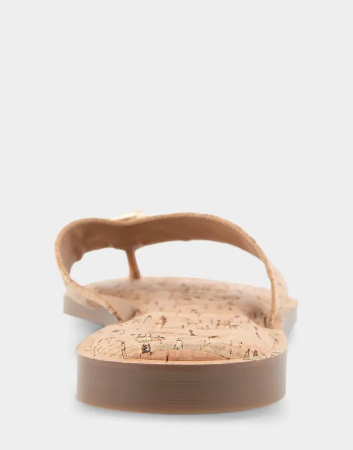 Aerosoles Comfortable Women039s Ornamented Thong Sandal In Cork Cork Cork Women Clogs and Mules