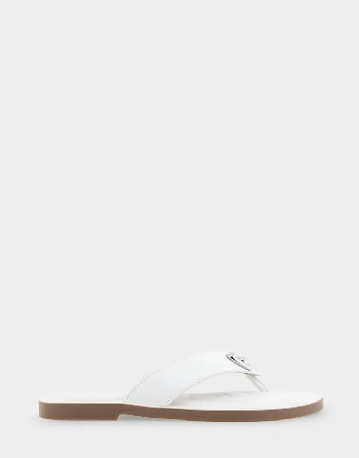 Aerosoles Comfortable Women039s Ornamented Thong Sandal In White Faux Leather White Faux Leather Women Clogs and Mules Aerosoles Comfortable Women039s Ornamented Thong Sandal In White Faux Leather White Faux Leather Women Clogs and Mules