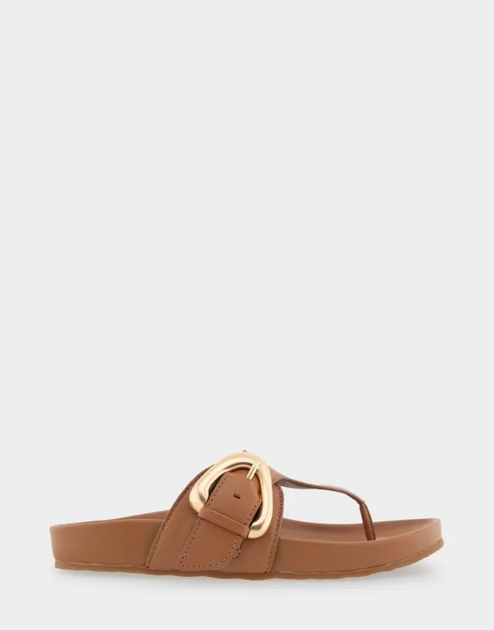 Aerosoles Comfortable Women039s Oversized Buckle Molded Footbed Thong Sandal In Tan Leather Tan Leather Women Clogs and Mules Aerosoles Comfortable Women039s Oversized Buckle Molded Footbed Thong Sandal In Tan Leather Tan Leather Women Clogs and Mules