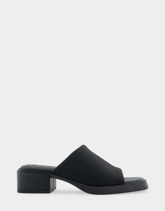 Aerosoles Comfortable Women039s Stretch Slip On Low Block Heel Sandal In Black Stretch Fabric Stretch Fabric Women Slides Aerosoles Comfortable Women039s Stretch Slip On Low Block Heel Sandal In Black Stretch Fabric Stretch Fabric Women Slides