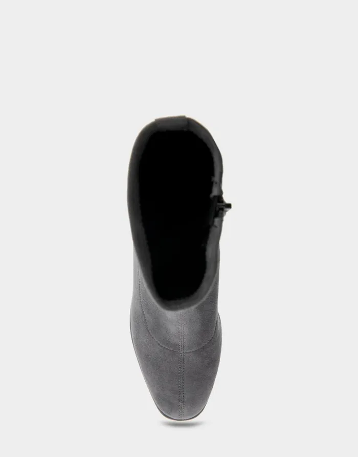 Aerosoles Comfortable Women039s Wedge Heel Ankle Boot In Grey Faux Suede Grey Faux Suede Women Ankle Boots