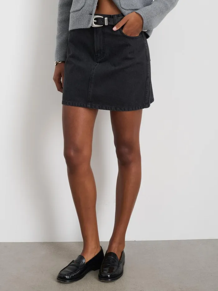 Alex Mill Dresses Skirts Women Andie Mini Skirt In Black Denim