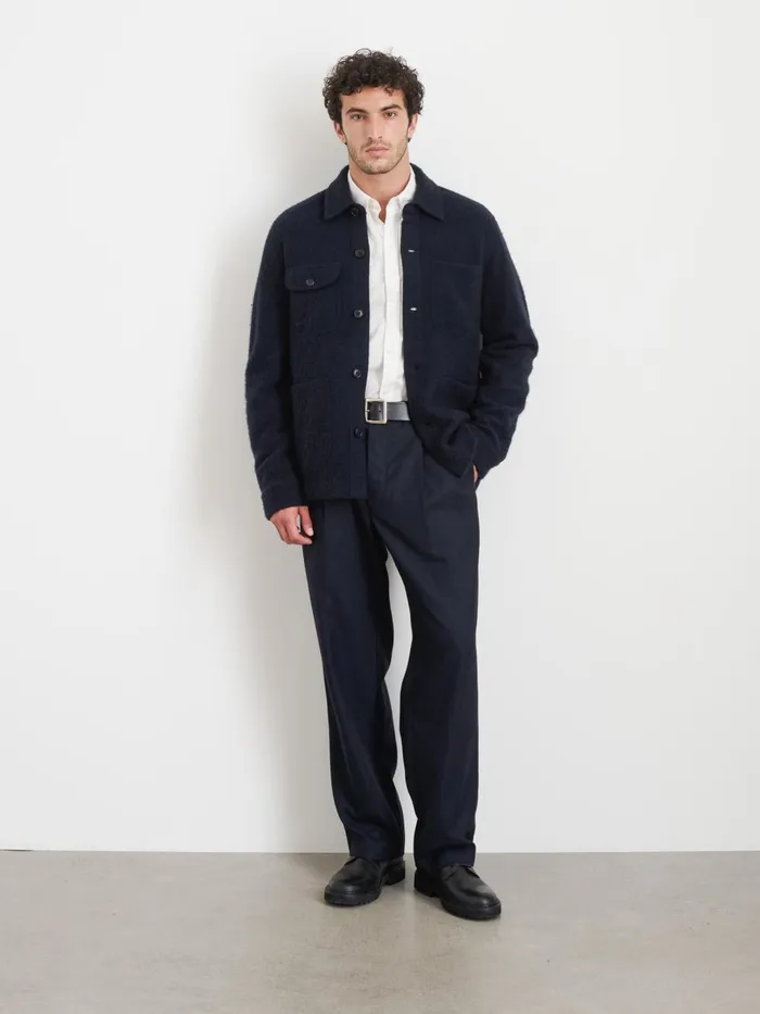 Alex Mill Jackets Coats Men Work Jacket In Boiled Wool Dark Navy Alex Mill Jackets Coats Men Work Jacket In Boiled Wool Dark Navy