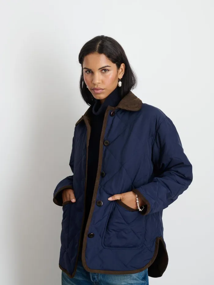 Alex Mill Jackets Outerwear Women Quinn Quilted Jacket Navy