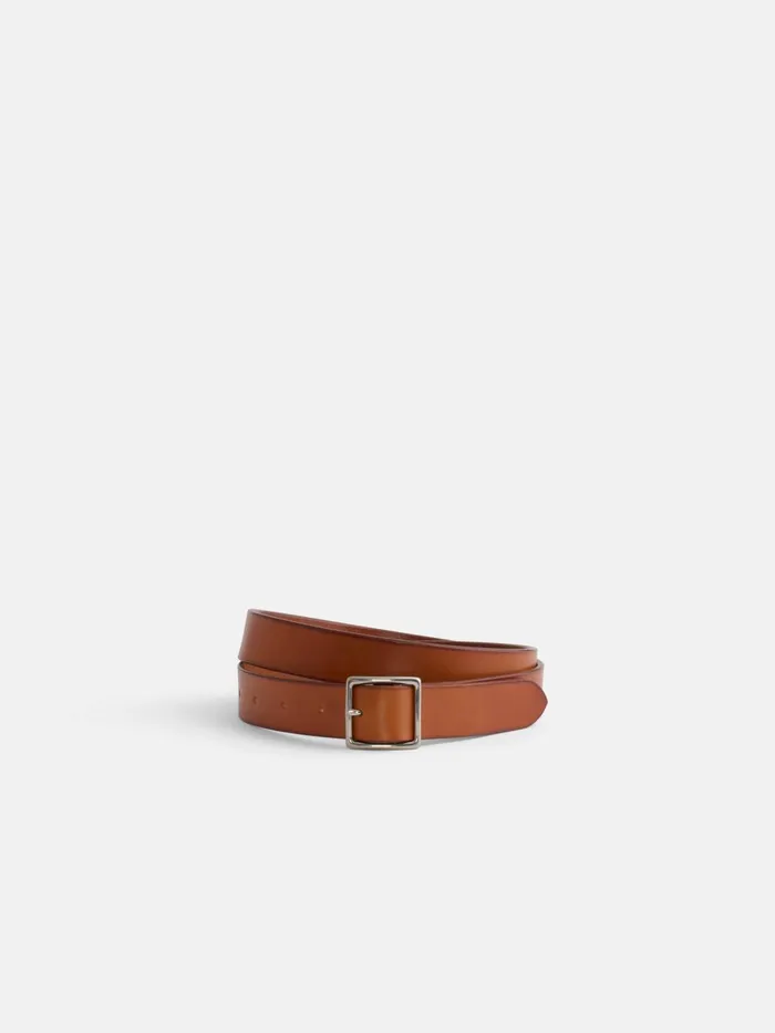 Alex Mill Men Maximum Henry Albert Slim Square Belt Brown