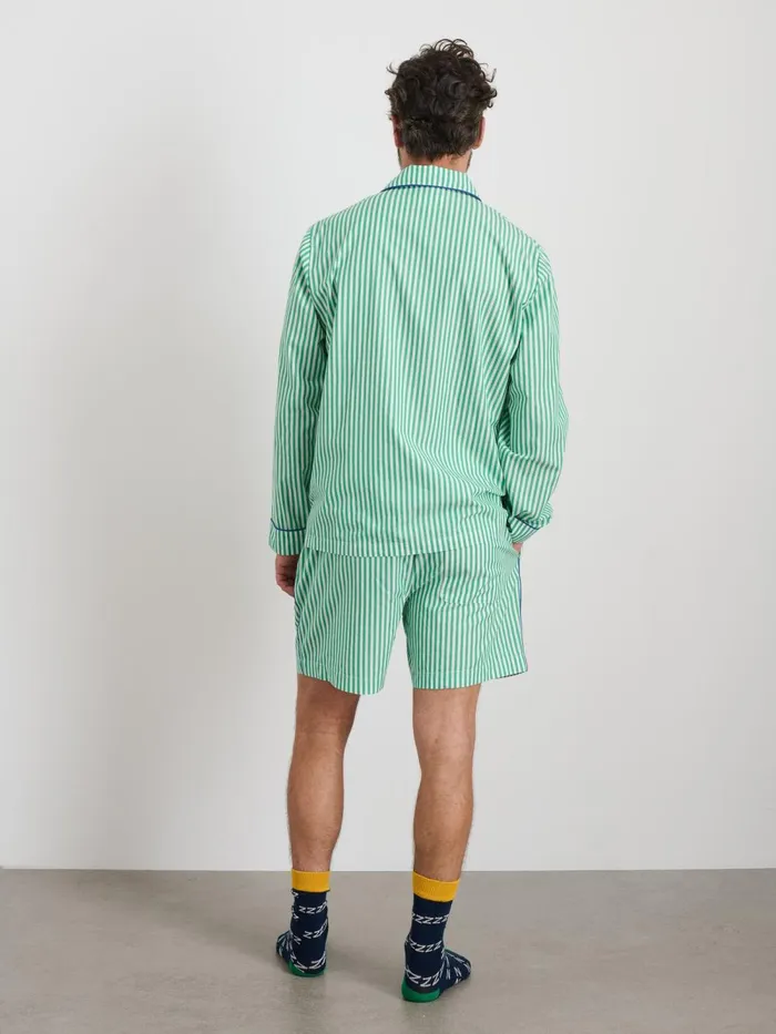 Alex Mill Pajamas Slippers Women P039jimmies Sleep Short In Stripe Green Stripe