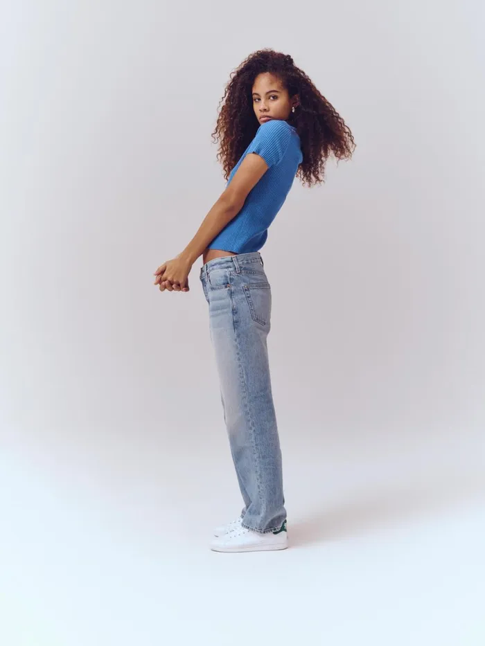 Alex Mill Pants Women Bev Relaxed Jean Vintage Light Indigo