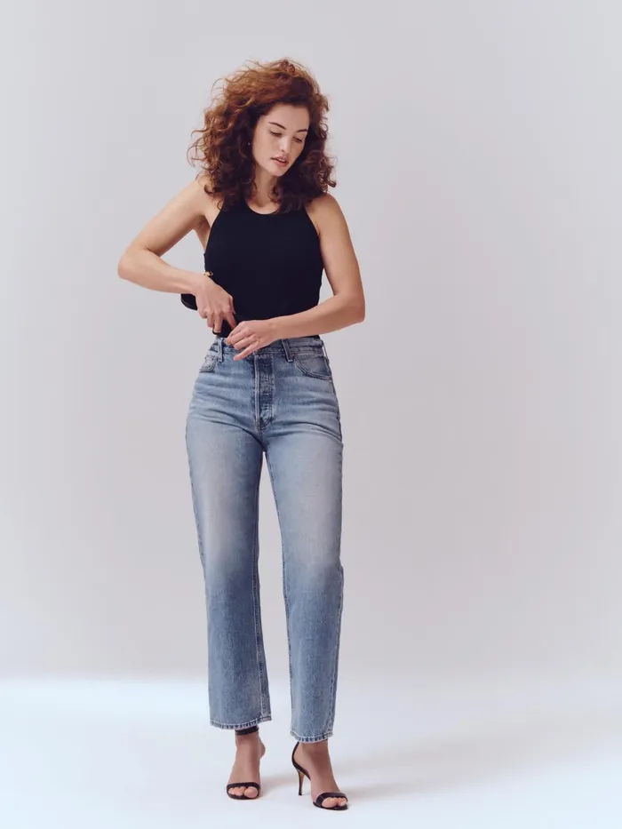 Alex Mill Pants Women Bev Relaxed Jean Vintage Light Indigo