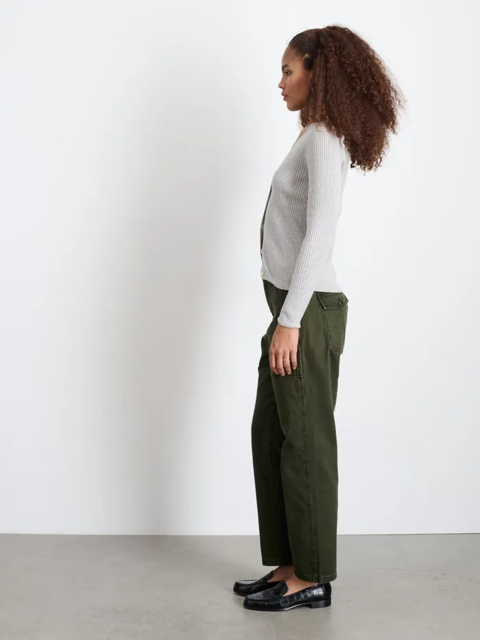 Alex Mill Pants Women Neil Pant In Herringbone Military Olive