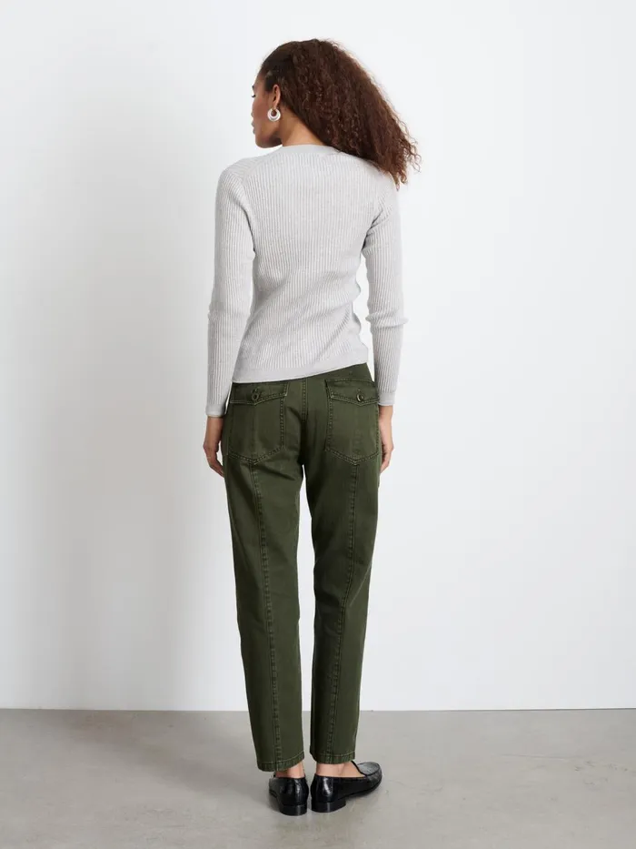 Alex Mill Pants Women Neil Pant In Herringbone Military Olive