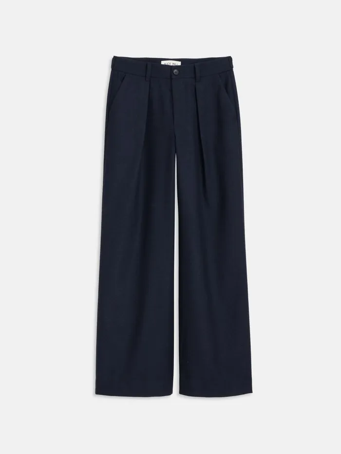 Alex Mill Set Dressing Women Soho Trouser In Wool Dark Navy
