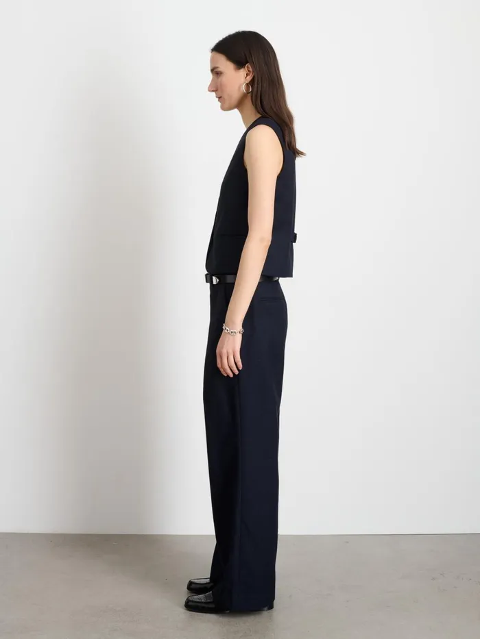 Alex Mill Set Dressing Women Soho Trouser In Wool Dark Navy