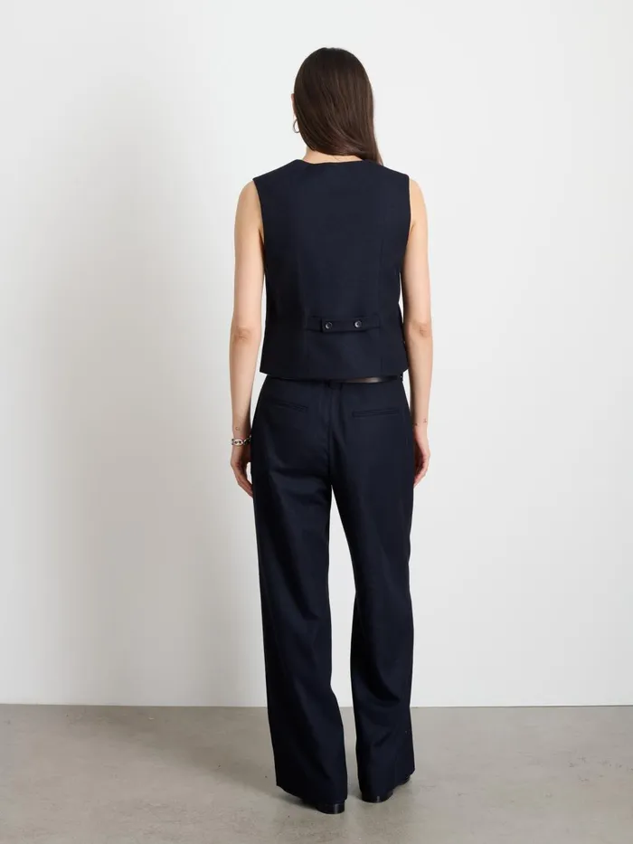 Alex Mill Set Dressing Women Soho Trouser In Wool Dark Navy