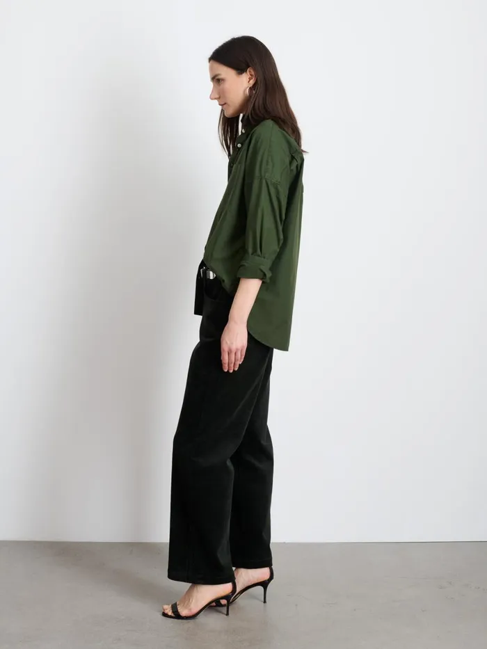 Alex Mill Shirts Tops Women Jo Shirt In Cotton Poplin Pine Needle