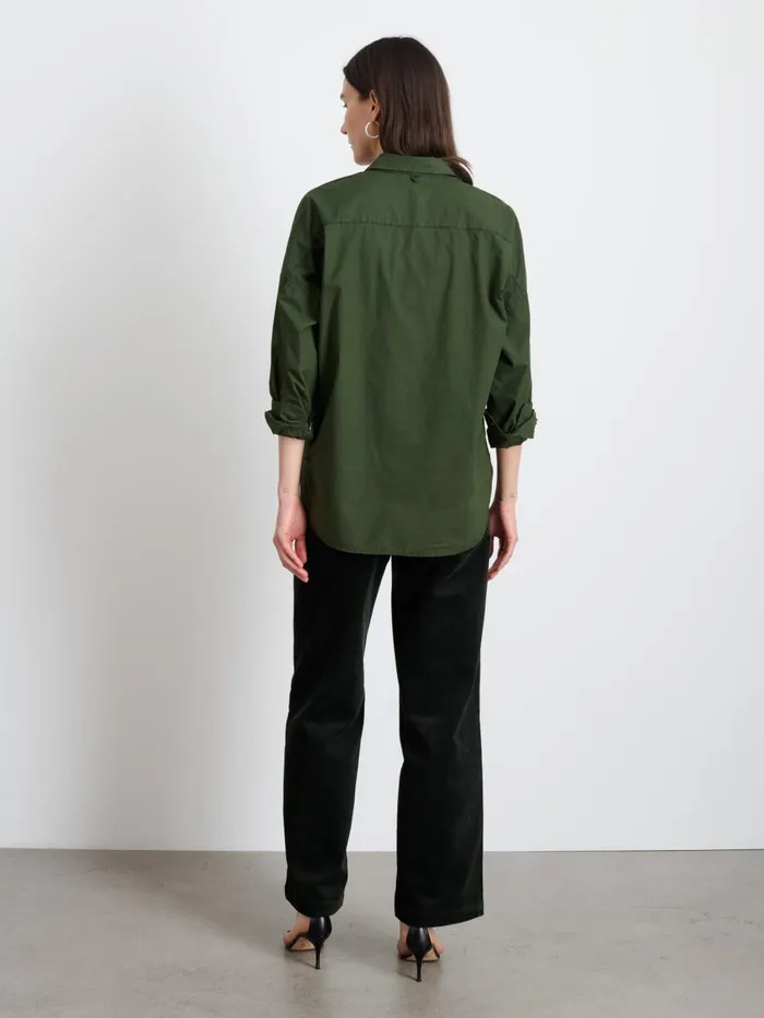 Alex Mill Shirts Tops Women Jo Shirt In Cotton Poplin Pine Needle