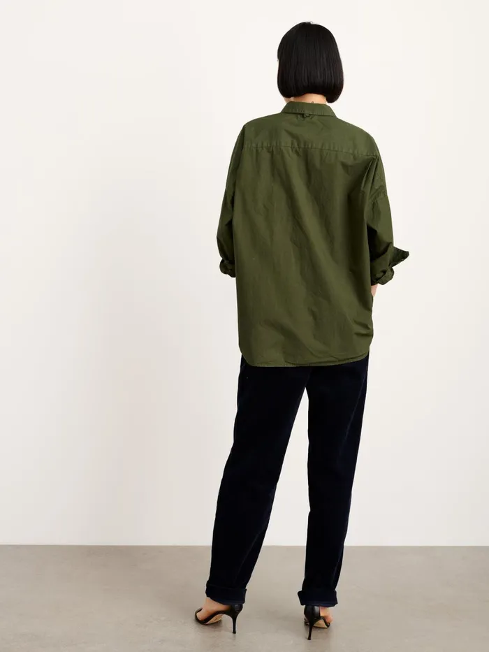 Alex Mill Shirts Tops Women Jo Shirt In Cotton Poplin Pine Needle