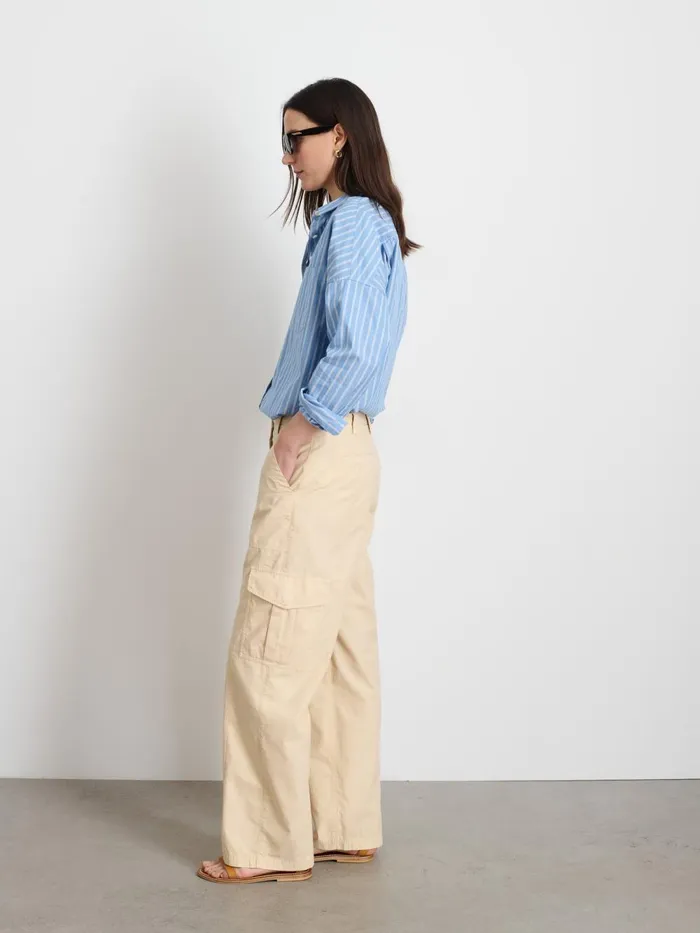 Alex Mill Shirts Tops Women Jo Shirt In Striped Paper Poplin Blue Stripe