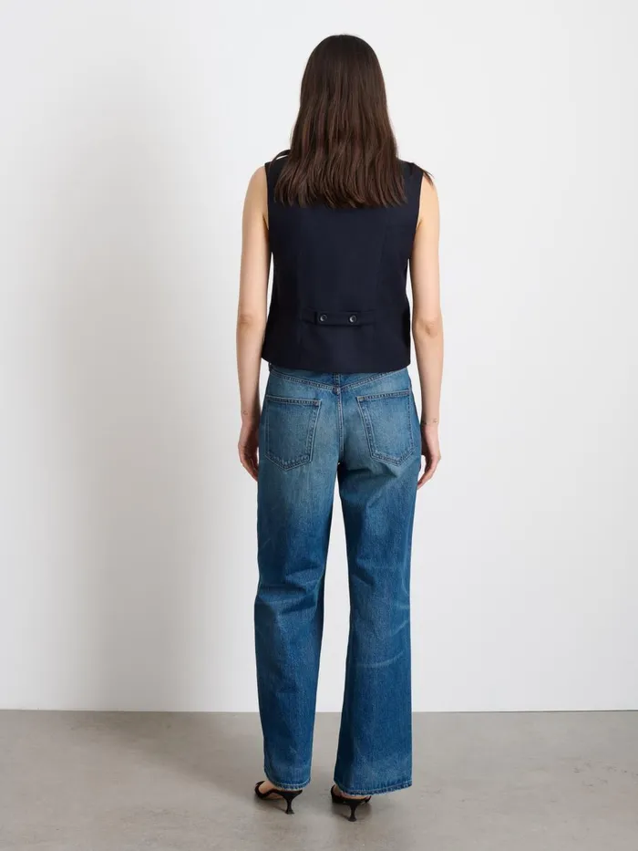 Alex Mill Shirts Tops Women Soho Vest In Wool Dark Navy Alex Mill Shirts Tops Women Soho Vest In Wool Dark Navy
