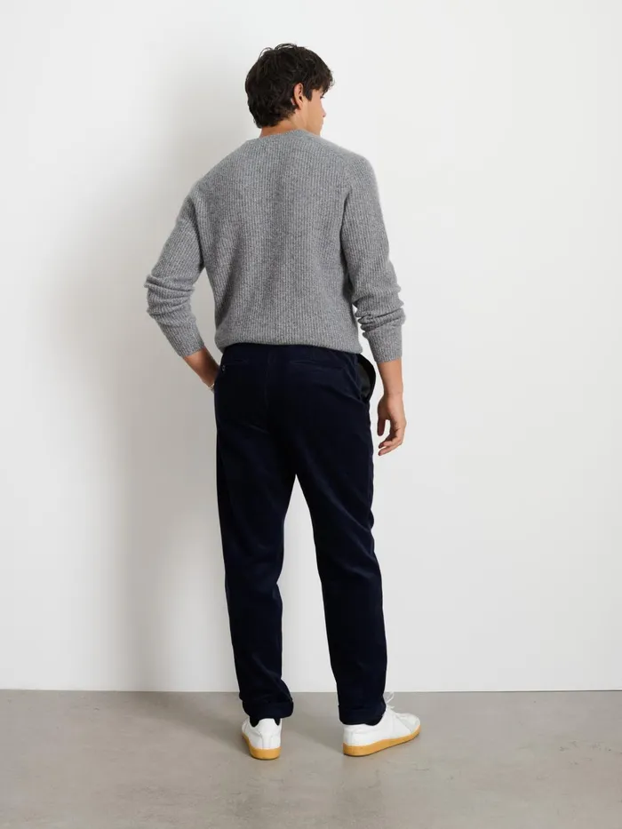 Alex Mill Suiting Blazers Men Standard Pleated Pant In Corduroy Long Inseam Dark Navy