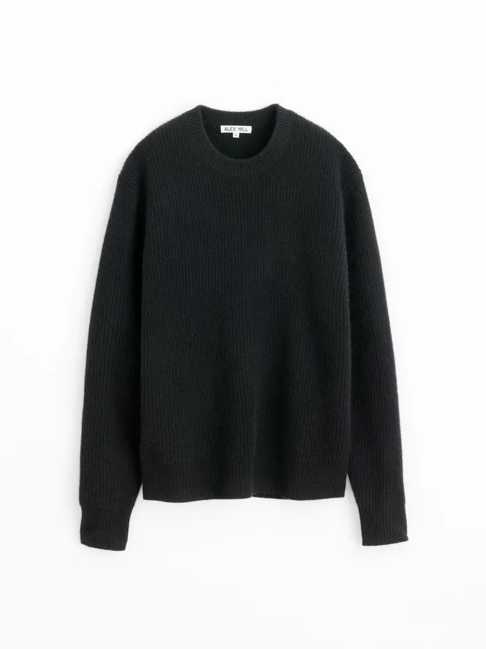 Alex Mill Sweaters Sweatshirts Men Jordan Sweater In Washed Cashmere Black