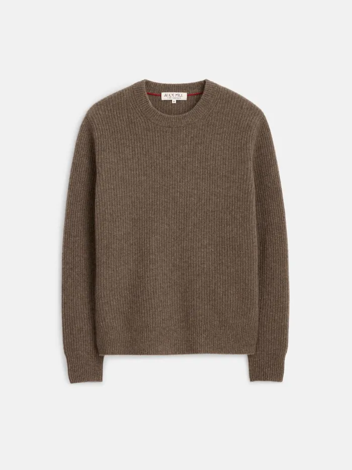 Alex Mill Sweaters Sweatshirts Men Jordan Sweater In Washed Cashmere Heather Walnut