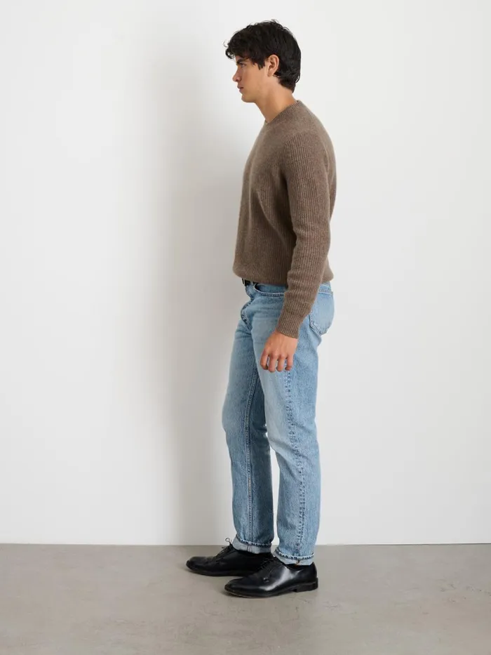 Alex Mill Sweaters Sweatshirts Men Jordan Sweater In Washed Cashmere Heather Walnut