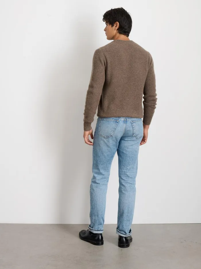 Alex Mill Sweaters Sweatshirts Men Jordan Sweater In Washed Cashmere Heather Walnut