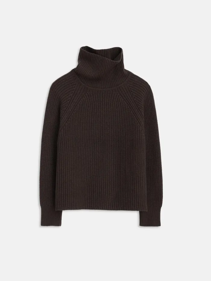 Alex Mill Sweaters Women Chelsea Turtleneck In Cotton Cashmere Chocolate