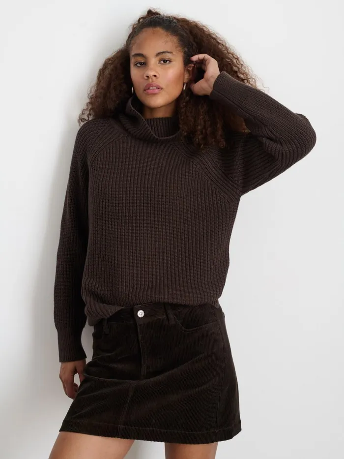 Alex Mill Sweaters Women Chelsea Turtleneck In Cotton Cashmere Chocolate Alex Mill Sweaters Women Chelsea Turtleneck In Cotton Cashmere Chocolate