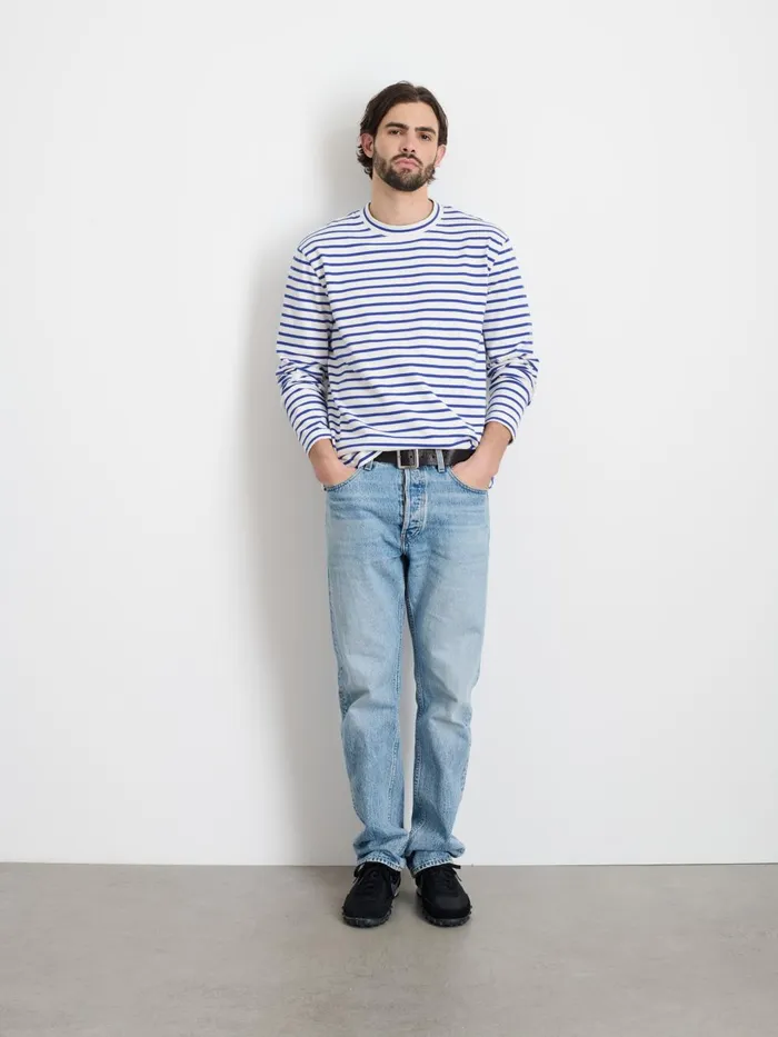 Alex Mill Tees Polos Men Matt LongSleeve Tee In Stripe Naturalblue