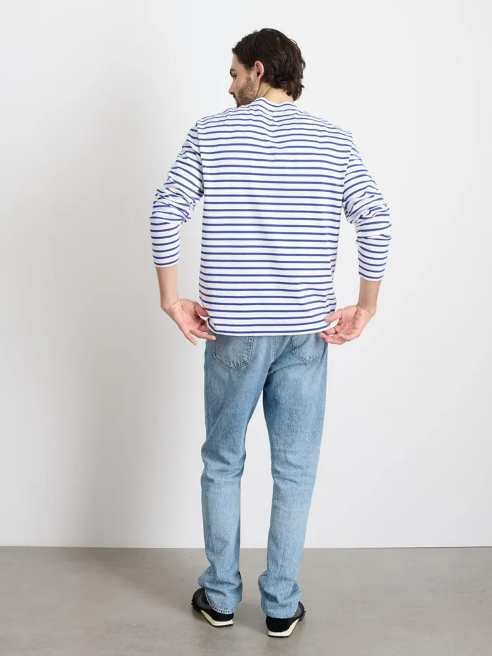 Alex Mill Tees Polos Men Matt LongSleeve Tee In Stripe Naturalblue