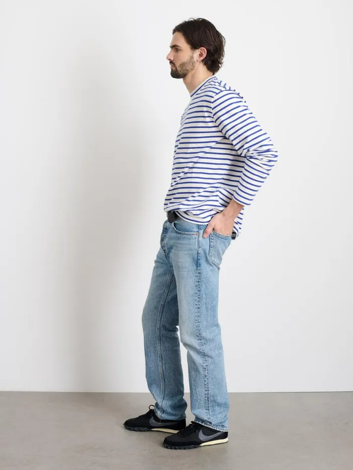 Alex Mill Tees Polos Men Matt LongSleeve Tee In Stripe Naturalblue