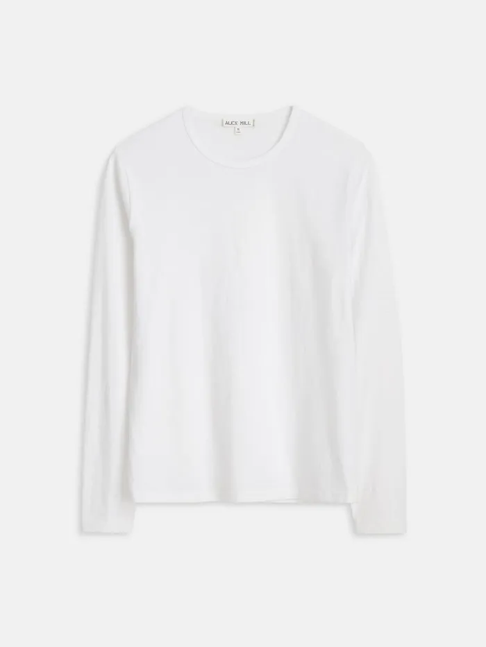 Alex Mill Tees Polos Men Standard LongSleeve TShirt In Slub Cotton White