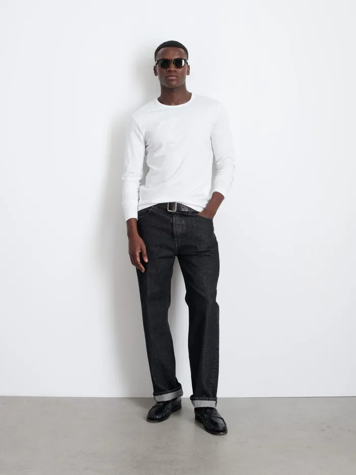 Alex Mill Tees Polos Men Standard LongSleeve TShirt In Slub Cotton White